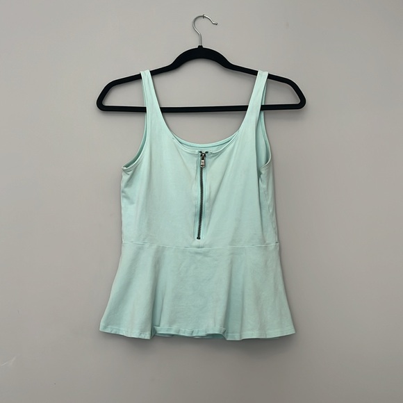Mint Peplum Top - Picture 2 of 4